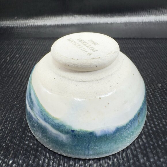 Whitefish Pottery Salt Cellar Dipping Dish Small Bowl Container Hand Made VTG - Picture 9 of 11